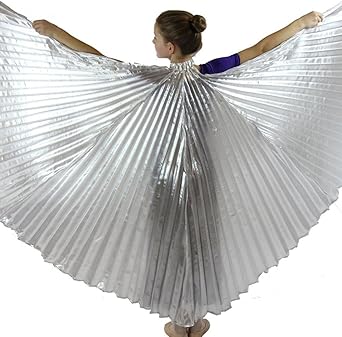 Danzcue 360 Degree Worship Isis Wings, Solid Silver, M-L-Child