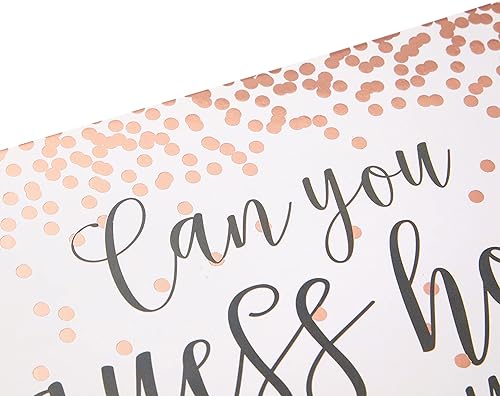 Miniatura 4 de Sparkle and Bash Juego de despedida de soltera Adivina cuántos besos para 60 invitados para bodas (1 tablero de reglas, 60 tarjetas de adivinanzas)