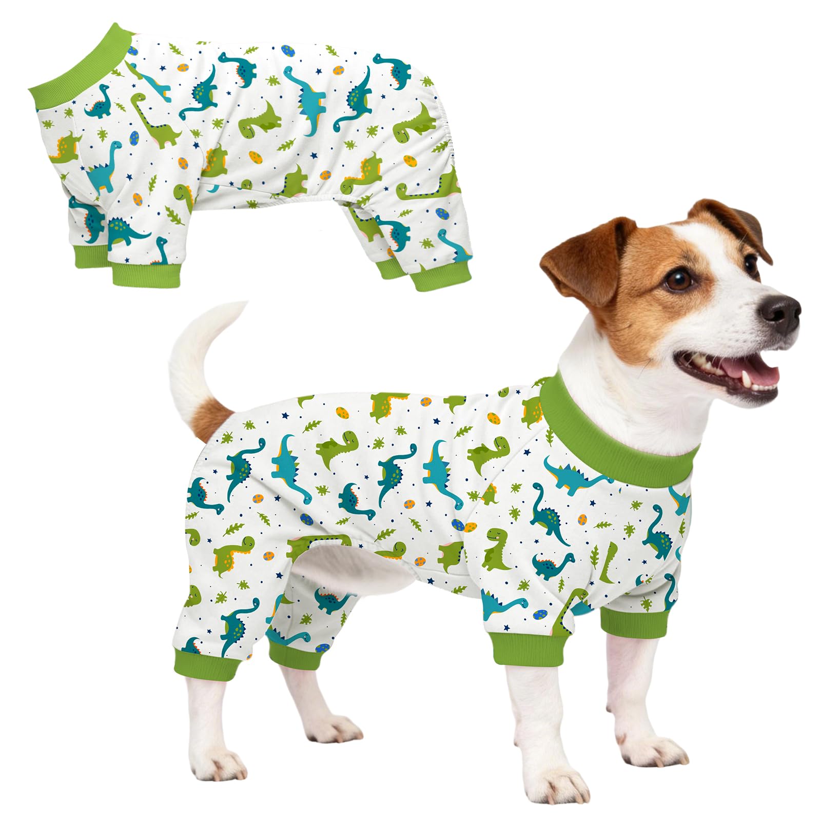 Dog Pajamas for Small Medium Dogs Recovery Suit Dog Pjs Dog Onesie Cute Soft Breathable Puppy Pajamas Pet Spring Summer Stretchy Pjs for Boy Girl - Pink Bows — view 12