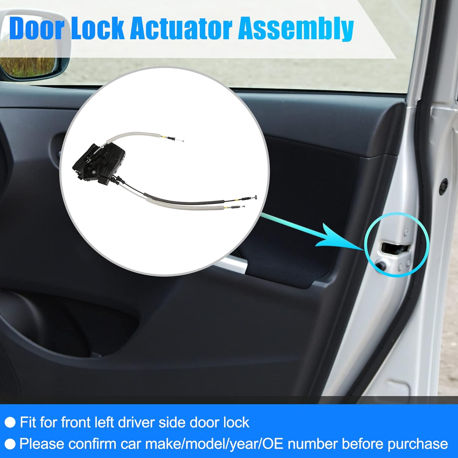 X AUTOHAUX Rear Right Door Lock Actuator for Hyundai Elantra 2017-2020 1.4L L4 - Gas 1.6L L4 - Gas 2.0L L4 - Gas 81420-F2000 81420F2000 Door Latch Lock Actuator
