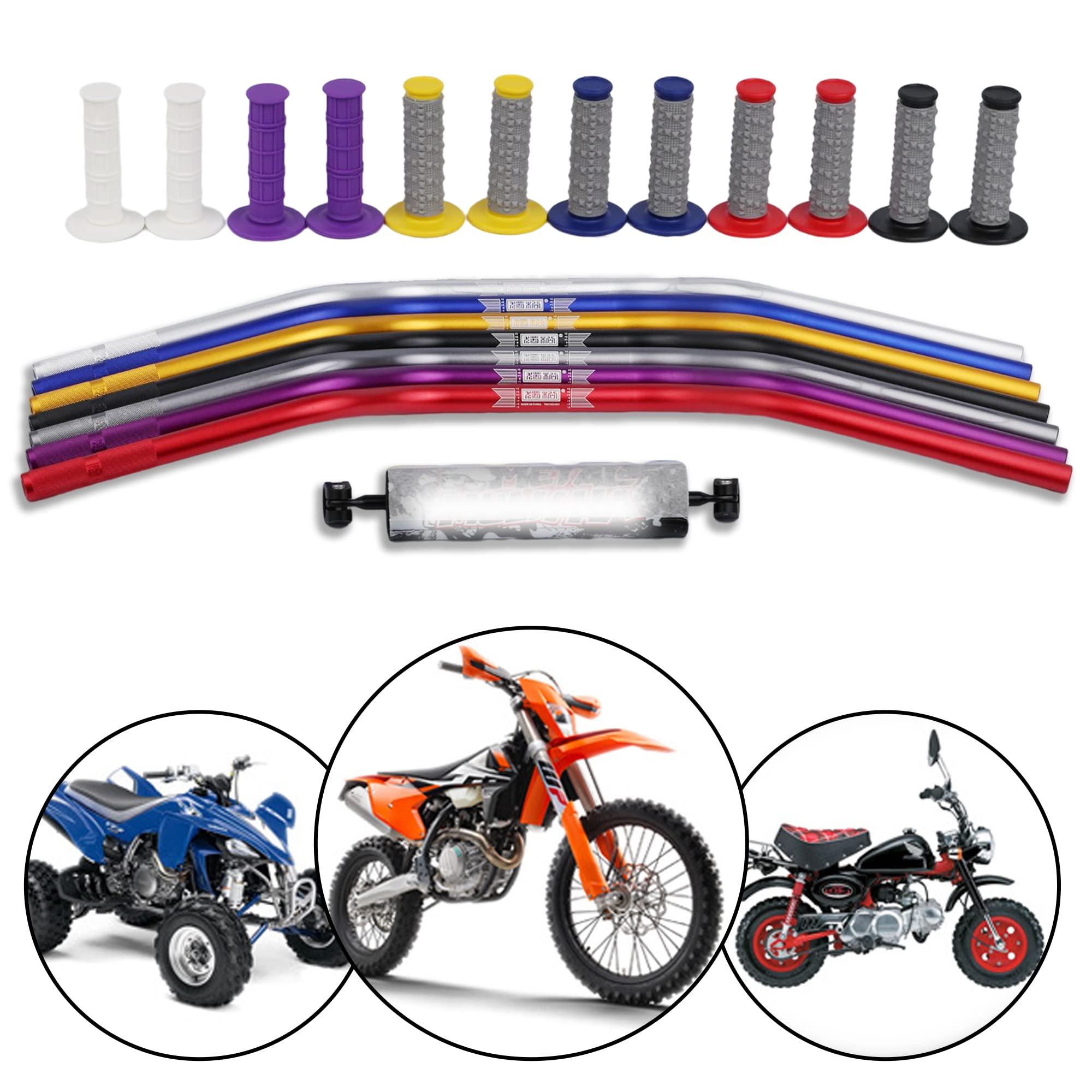 GOOFIT Switch Kill Stop 7/8 22mm Orange - Guidon CNC Pour YZ250 YZ450 WR250 WR450 Dirt Bike