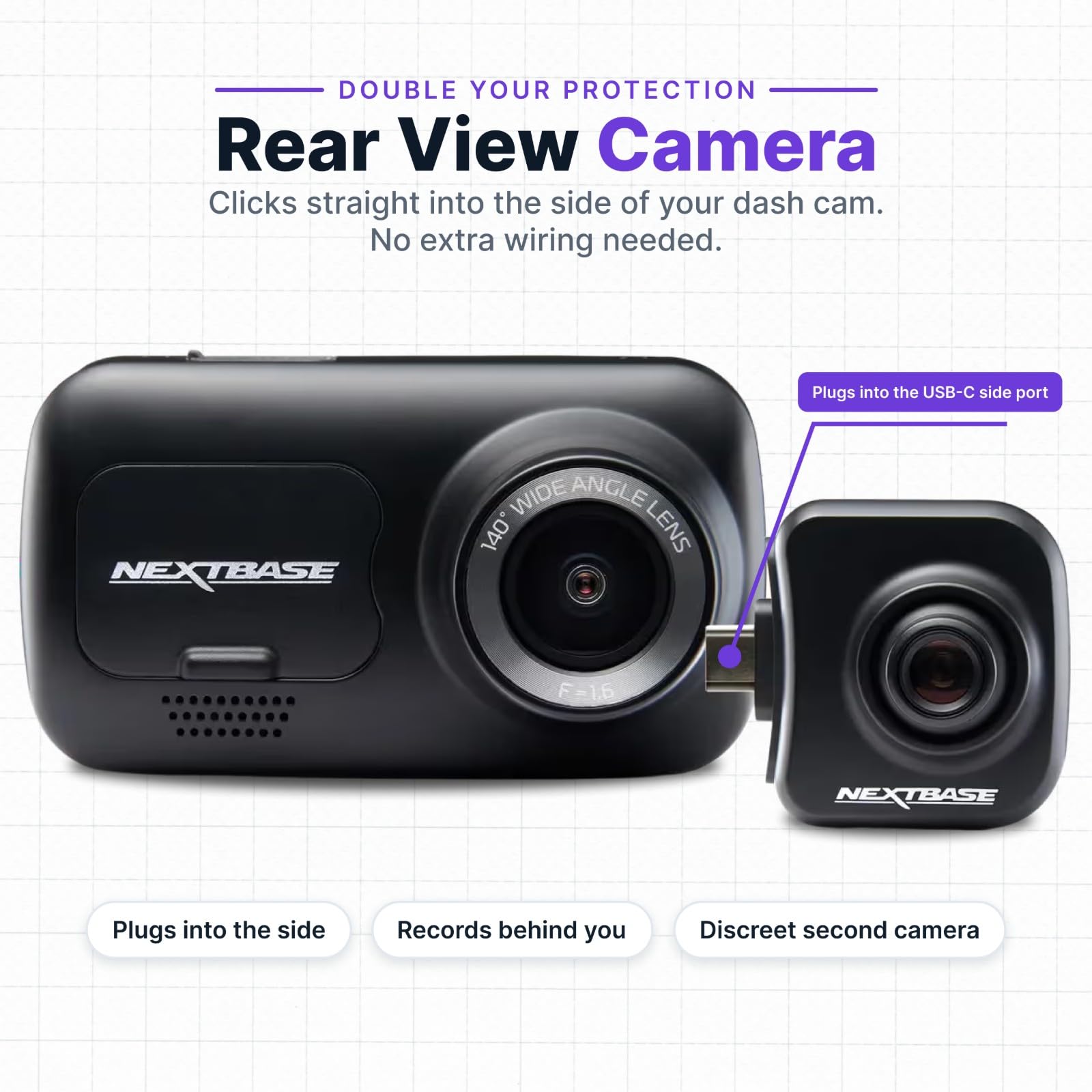 Nextbase 222x Front and Rear Dash - Product View