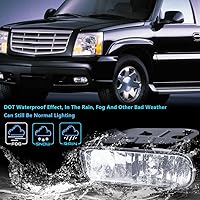 Vista 2 de PIT66 Luces antiniebla para parachoques delantero, compatibles con Cadillac Escalade 2002-2006, faros antiniebla delanteros izquierda/derecha