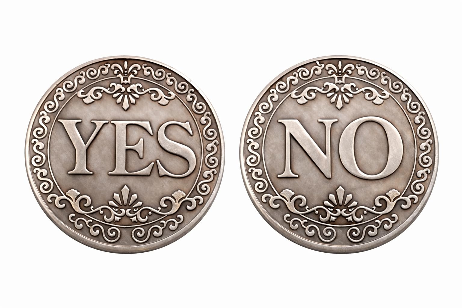 MINHBDER Commemorative Coins Yes No Decision Challenge Coin Lucky Wishing Coin Antique Commemorative Medal Collection Gifts