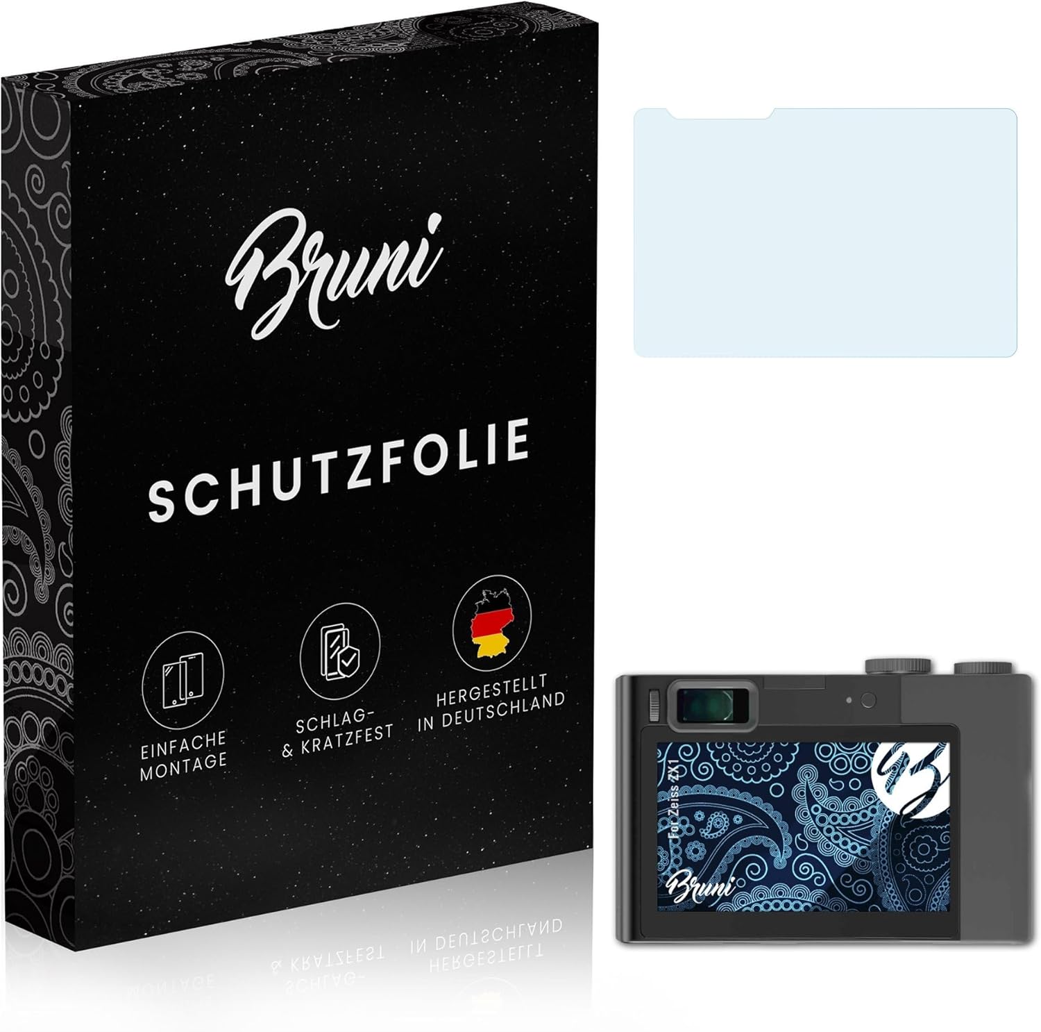 Bruni Protector de pantalla puede usarse con Zeiss ZX1 Protector Film, cristal transparente (2X)