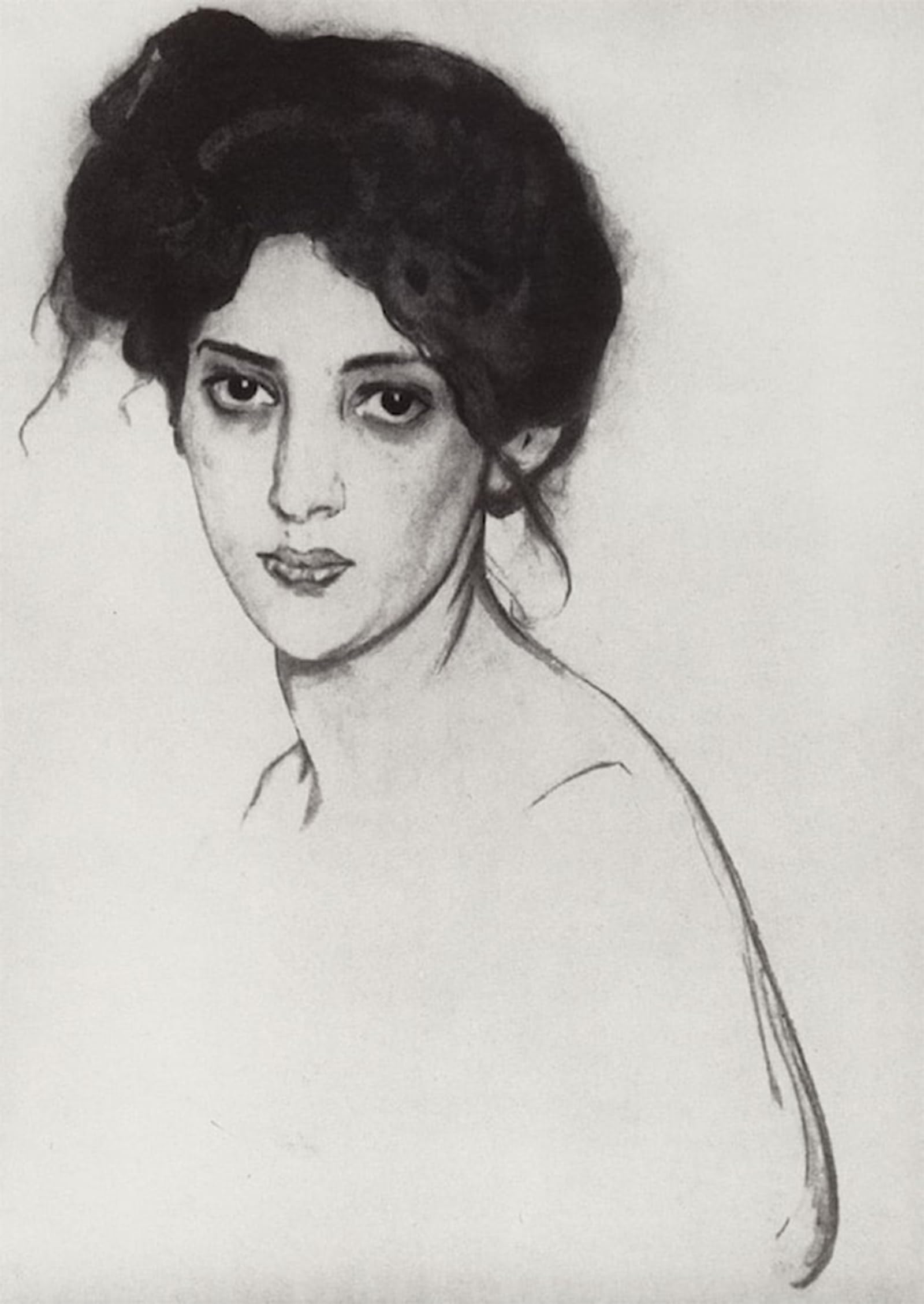 POSTERIIk Vintage Print Pop Art Landscape Artwork Portrait of I Y Gruenberg by Valentin Alexandrovich Serov Art Prints for Office Home Decor 60x90cm