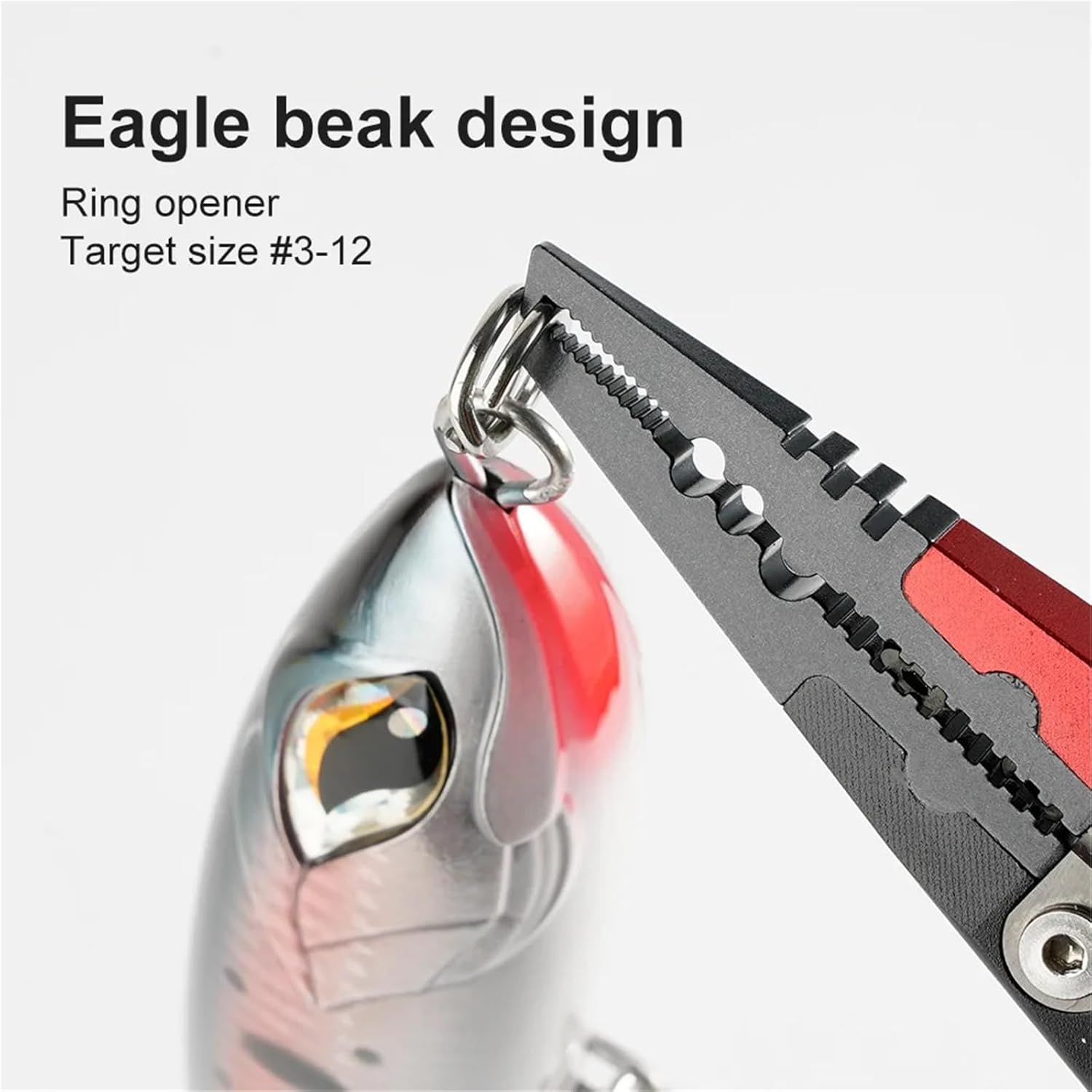 Stainless Steel Multifunctional Fishing Pliers Split Ring & Hook Remover Line Cutter Sea Fishing Tackle Tool(106 blue)