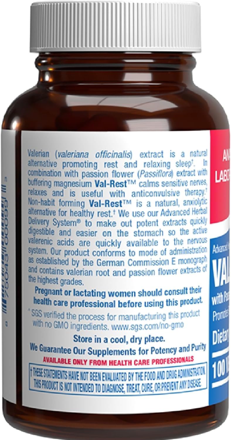 Valerian Root for Sleep and Relaxation - Gentle Magnesium Supplement for Sleep and Mood Support with Passion Flower and Valerian Root Extract - Vegan Non-GMO & Made in The USA - 100 Servings - Image 3