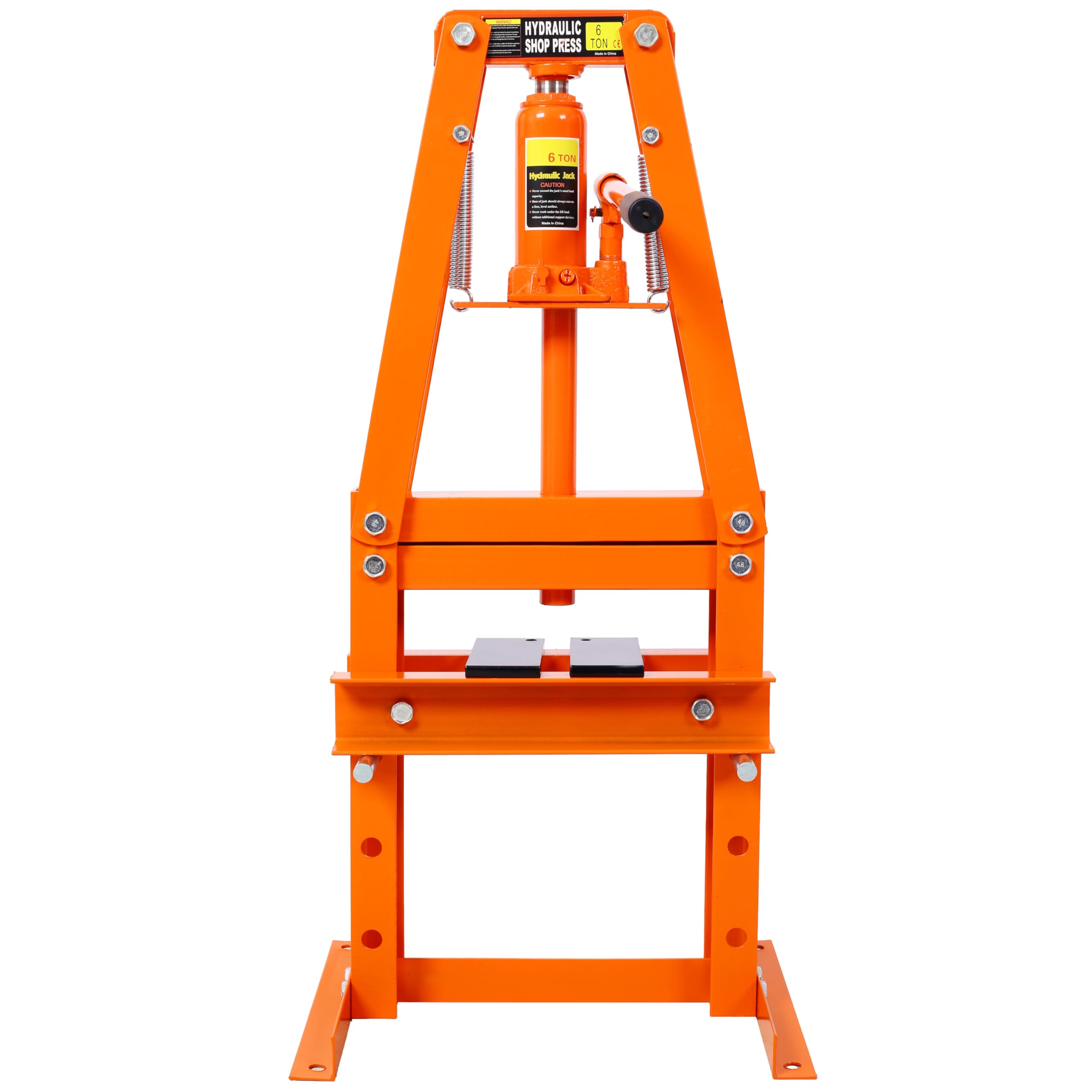 Prensa Hidráulica Manual De 6 Toneladas Para Taller - Carrera 130 Mm, Marco En A, Para Extraer Rodamientos Y Doblar Metal