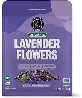 FGO Organic Dried Lavender Flowers, Extra Grade Dried Buds, Imported Fro...