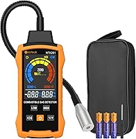 Neoteck 12" Gooseneck Gas Leak Detector - Detects Methane, Propane, Natural Gas - Audible/Visual Alarms for Home, RV, Pipelines