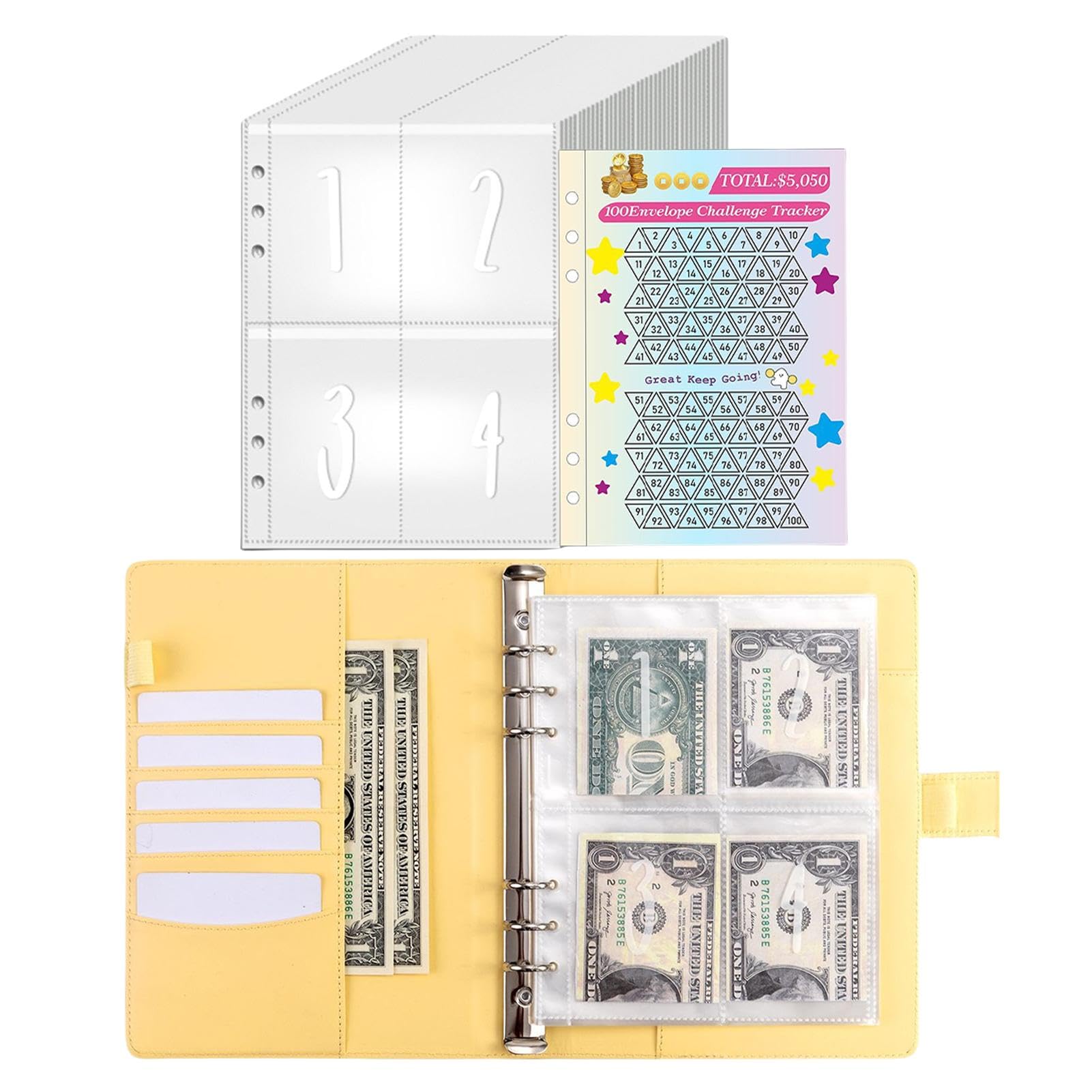 Carnet D'épargne Avec Cadenat à Code - Enveloppe Budget Réutilisable - Gestion Factures Et épargne - Format 11x17.8 Cm - 4