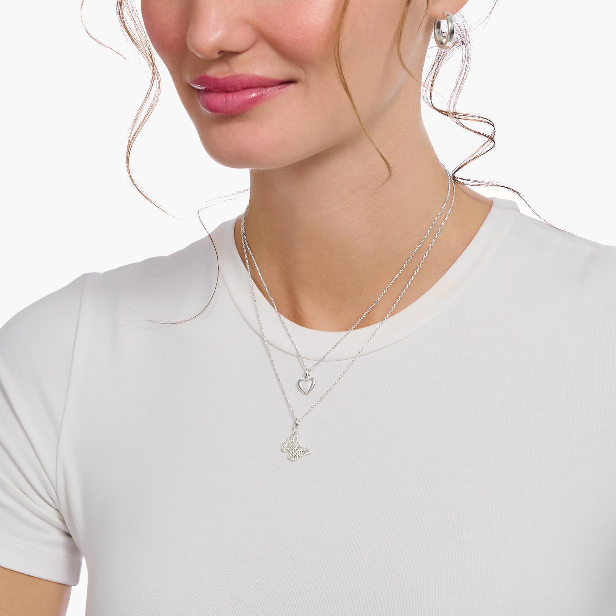 THOMAS SABO Kette mit Schmetterling-Anhänger Silber 925 Sterlingsilber