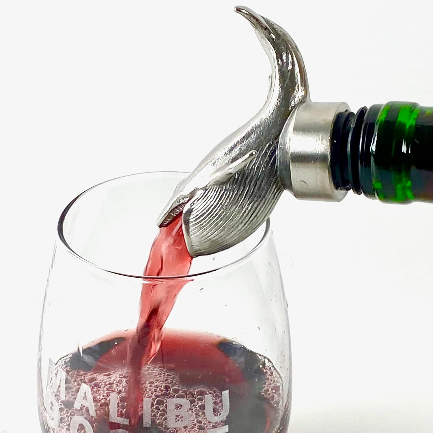 Tiger Head Wine Pourer & Aerator, a Heavy Duty Stainless Steel Wine Pourer that Aerates as it Pours