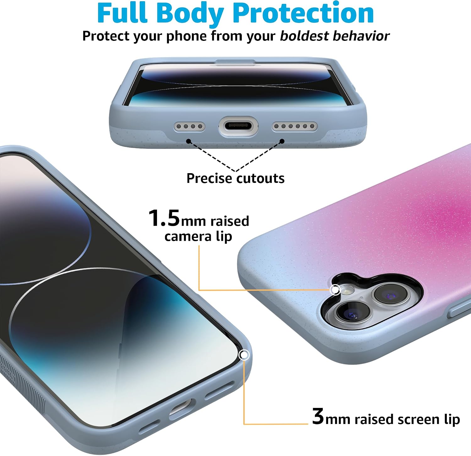 Casely iPhone 16 Case | Radiant Love | Pink Aura | Bold Protective Design | MagSafe Compatible Design