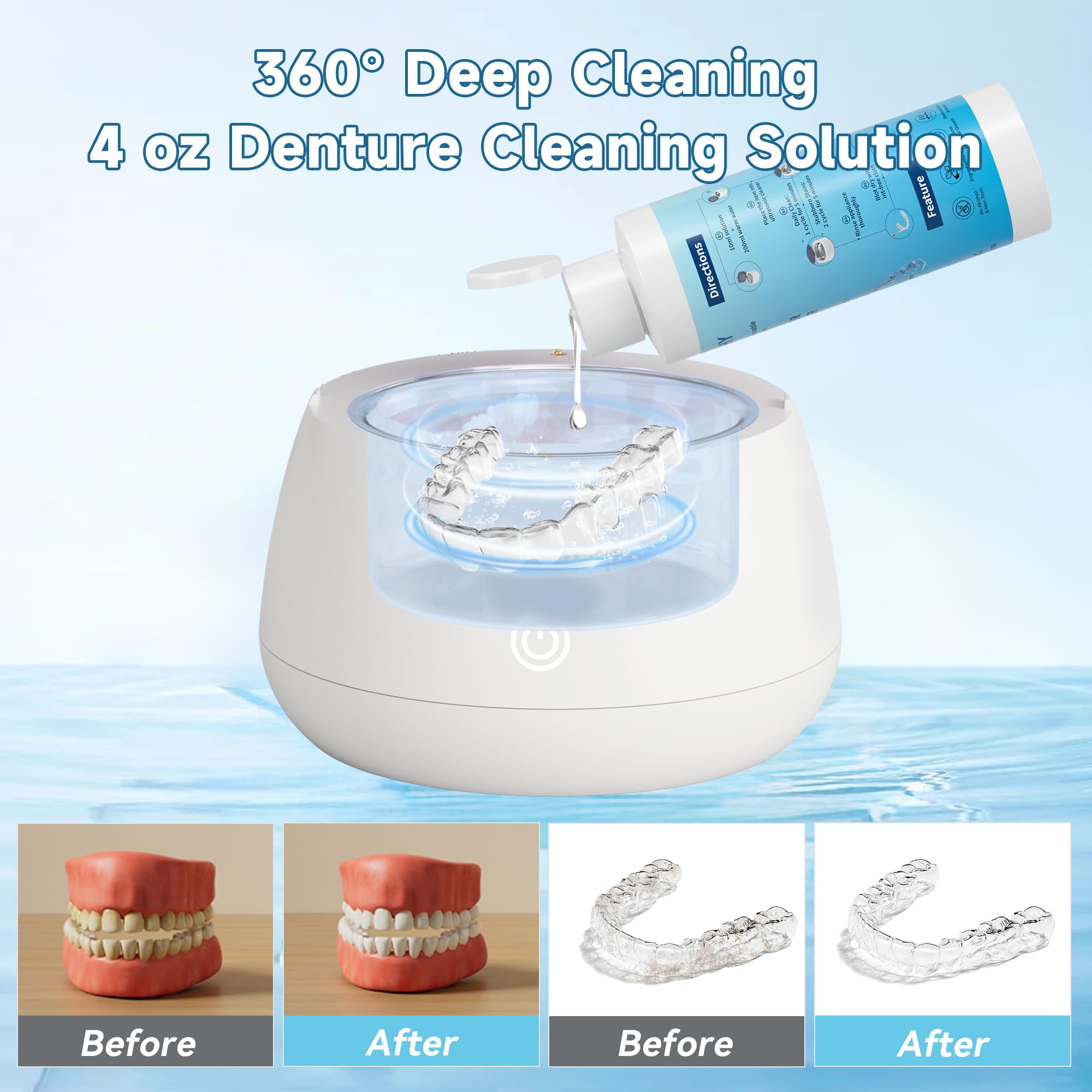 Ultrasonic Retainer Cleaner - Denture & Aligners -4