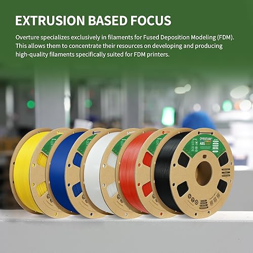 Miniatura 8 de Overture Filamento ABS de .06 pulgadas con superficie de construcción de 7.87 pulgadas, Consumibles de impresora 3D Carrete de 2.2 libras, precisión