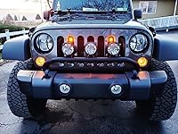 Vista 6 de iJDMTOY 2 unids ámbar amarillo 3-SMD Proyector de alta potencia LED Eagle Eye Lights w/Back Bolt-On Tornillos para luces de estacionamiento, niebla