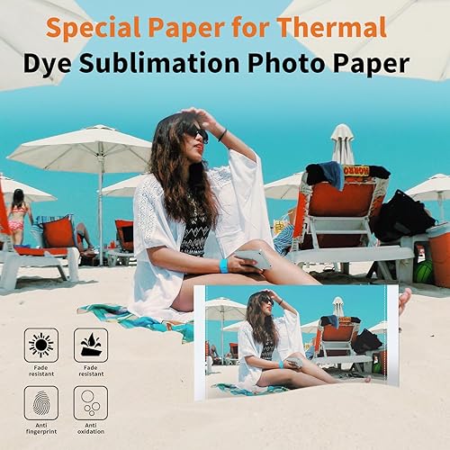 Miniatura 5 de Paquete de 2 cartuchos de tinta y papel compatibles con Canon Selphy CP1300 KP-108IN KP108 de 3 colores y 108 hojas de papel fotográfico brillante