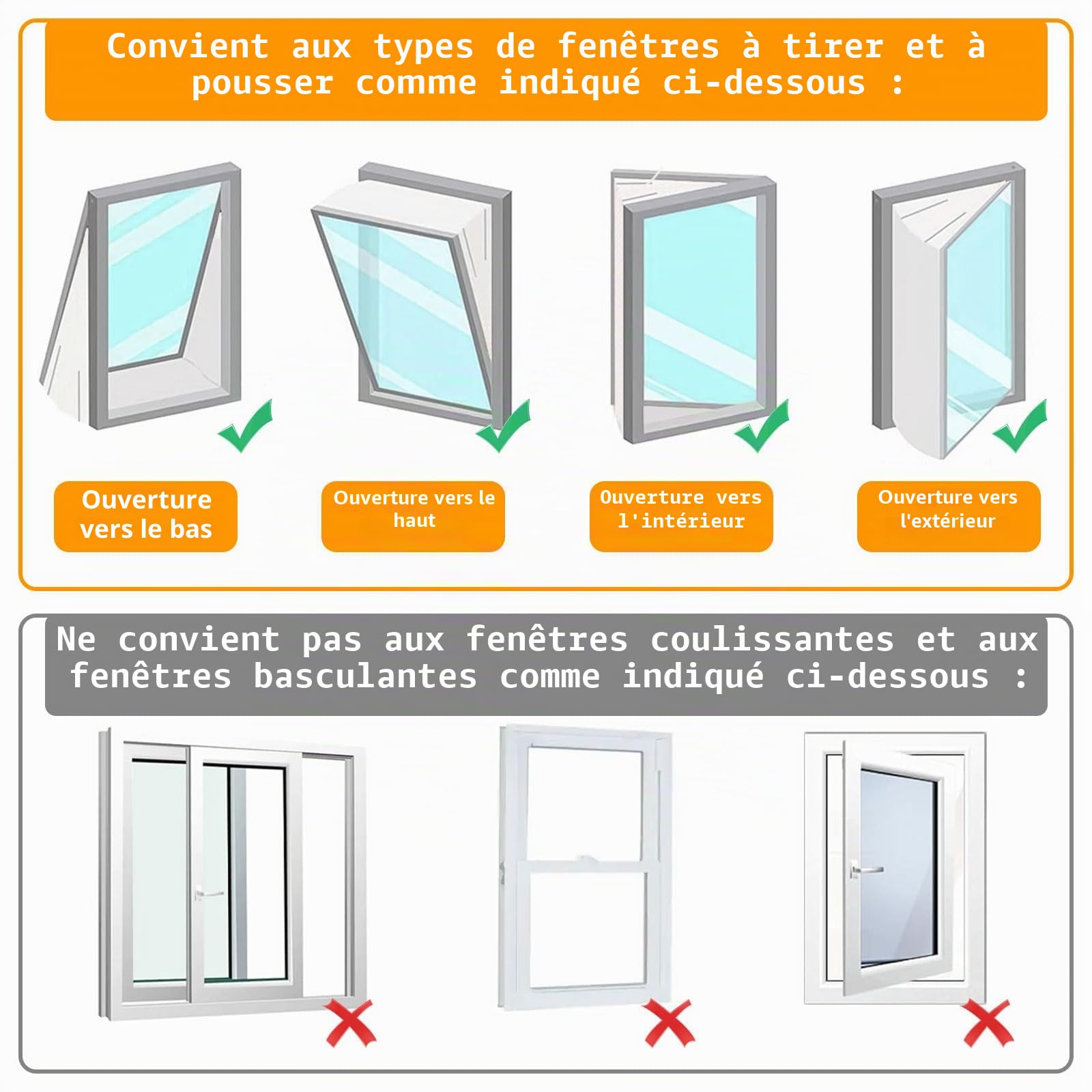 Kit Calfeutrage Climatiseur, Joint de Fenêtre pour Climatiseur Mobile, Facile à installer, Pas de perçage, Pour fixation sur les fenêtres, fenêtres de toit, fenêtres à battants (4M)