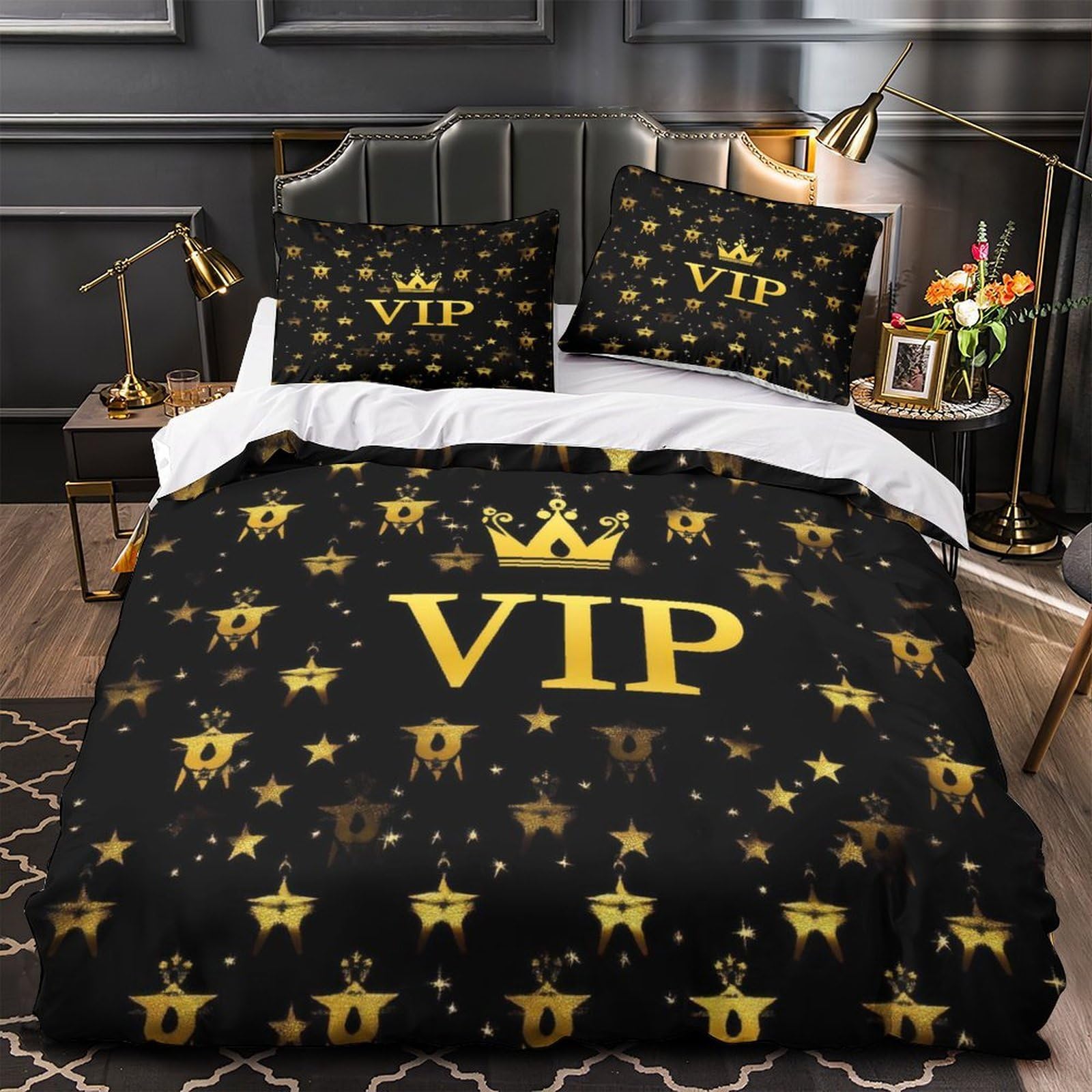 Housse de couette microfibre hypoallergénique anti-acarien lit enfant et adulte