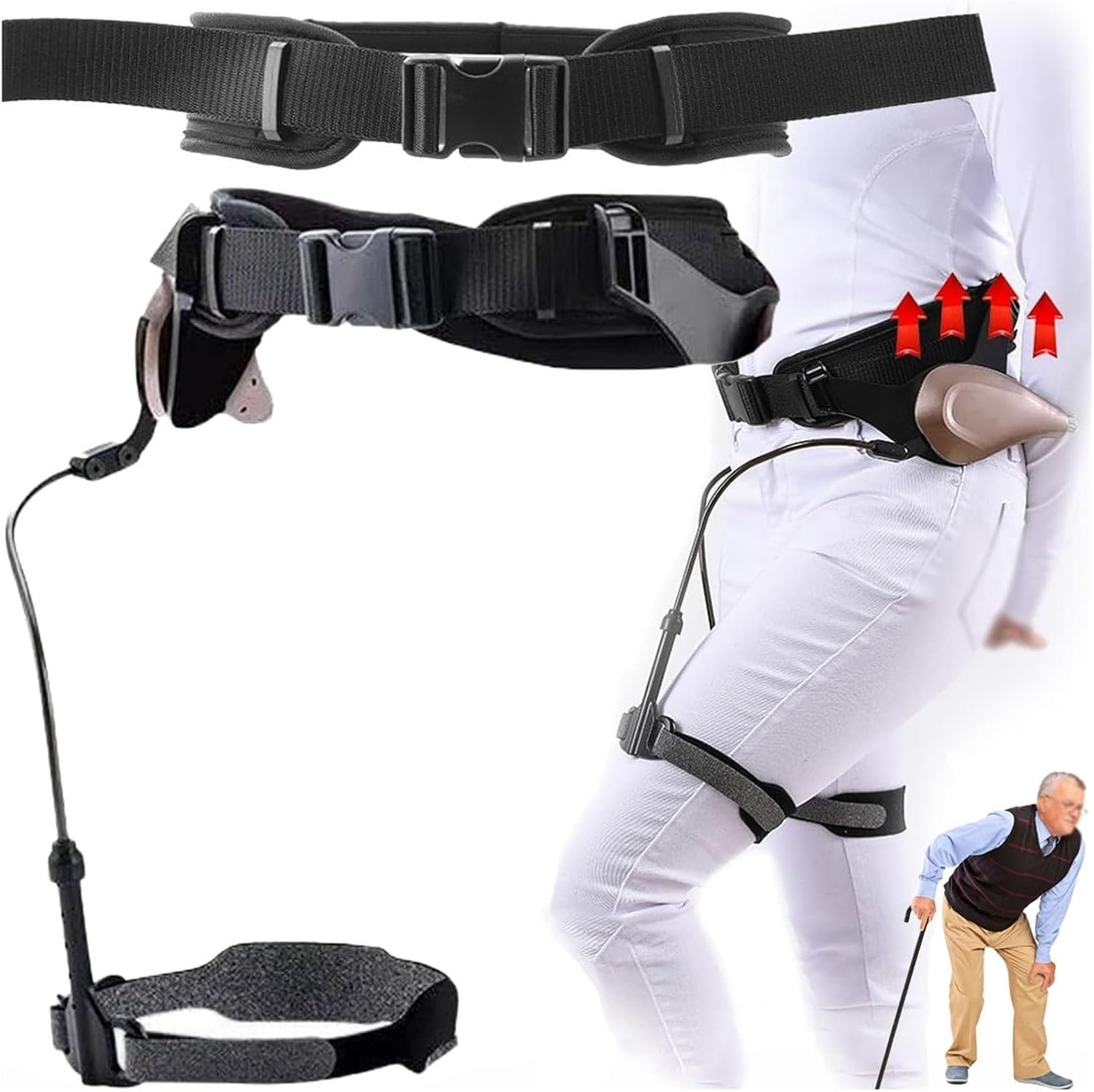 Esoscheletro di Assistenza per la Deambulazione, Aiuti per Camminare Regolabili, Riduzione dello Sforzo del 50% Innovativo ausilio per la deambulazione combina