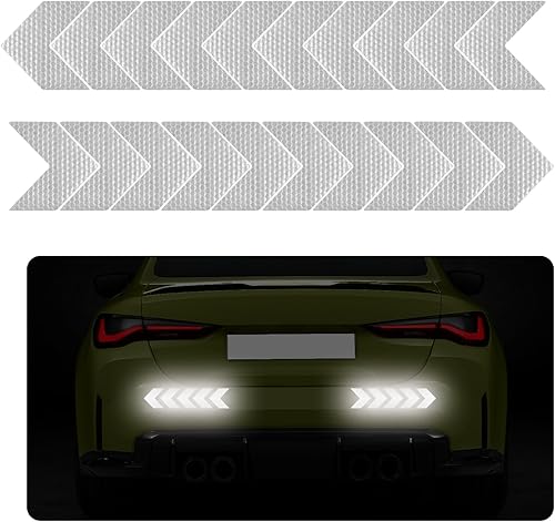 Miniatura 1 de 20 calcomanías reflectantes de flecha de automóvil, impermeable, señal de advertencia de seguridad, cinta reflectante de alta visibilidad nocturna