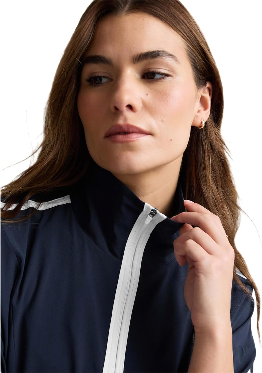 Beyond Yoga Women's Stretch Woven Course Contrast Half Zip Pullover