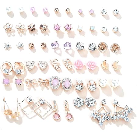 Amazon ピアスセット 可愛い パール ピアス レディース 人気 シンプル 30ペアセット 金属アレルギー対応 スタッド ピアス 小さい ボディピアス 通販