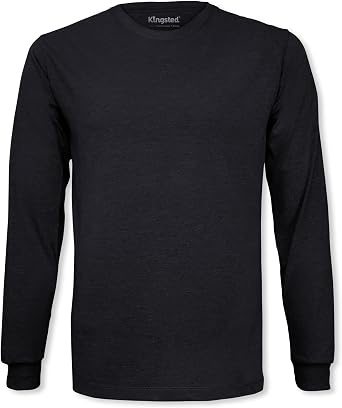 Kingsted Long Sleeve Shirts for Men - Soft Cotton Blend Crewneck T-Shirts
