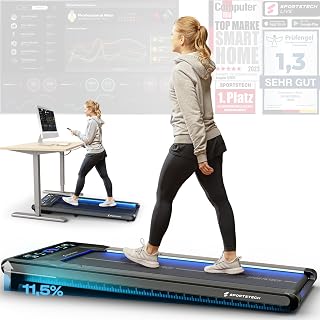 Sportstech sWalk Walking Pad, Laufband für Zuhause klappbar mit Steigung 11,5%, Lau…