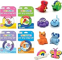 Vista 9 de Ooly Arcilla de secado al aire para niños, arcilla de modelado de 12 colores con 3 herramientas de modelado, regalos de masa de juego para niños