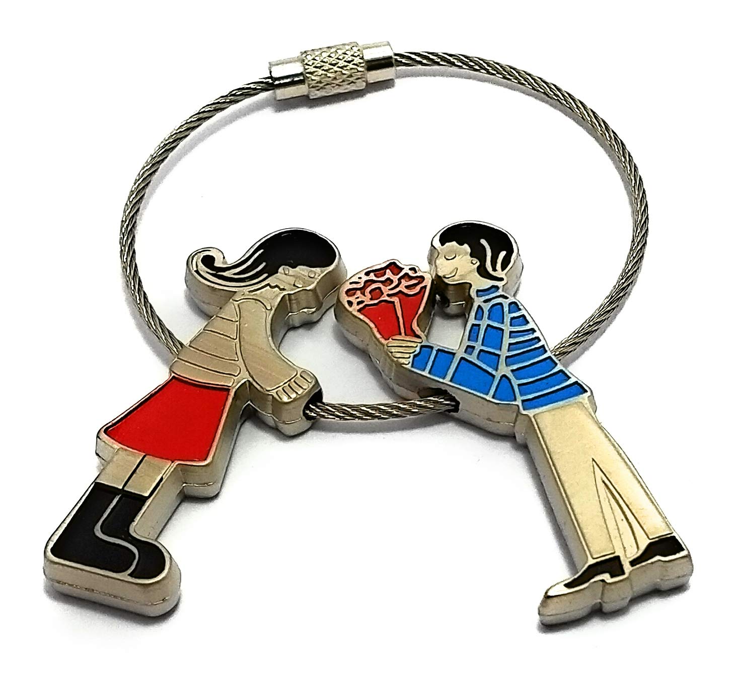 High Choice Romantic Proposing Couple Metal Keychain-Friendship Day, Valentine Day & Birthday Gift