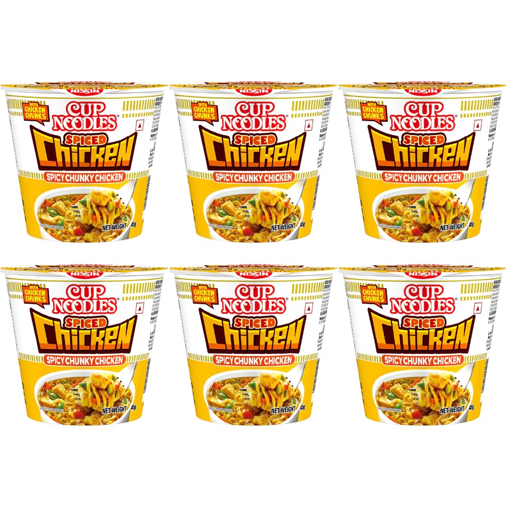 Nissin Cup Noodles Mini Spiced Chicken 45 gm (Pack of 6)-image-22