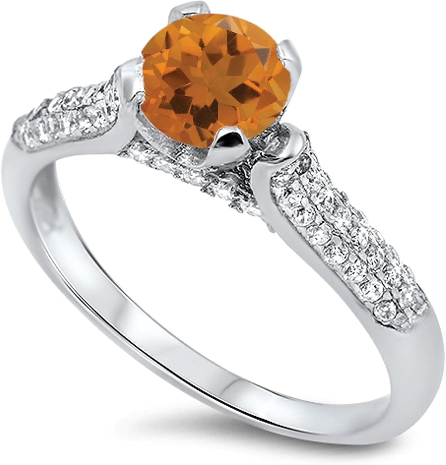 CHOOSE YOUR COLOR Sterling Silver Wedding Promise Ring