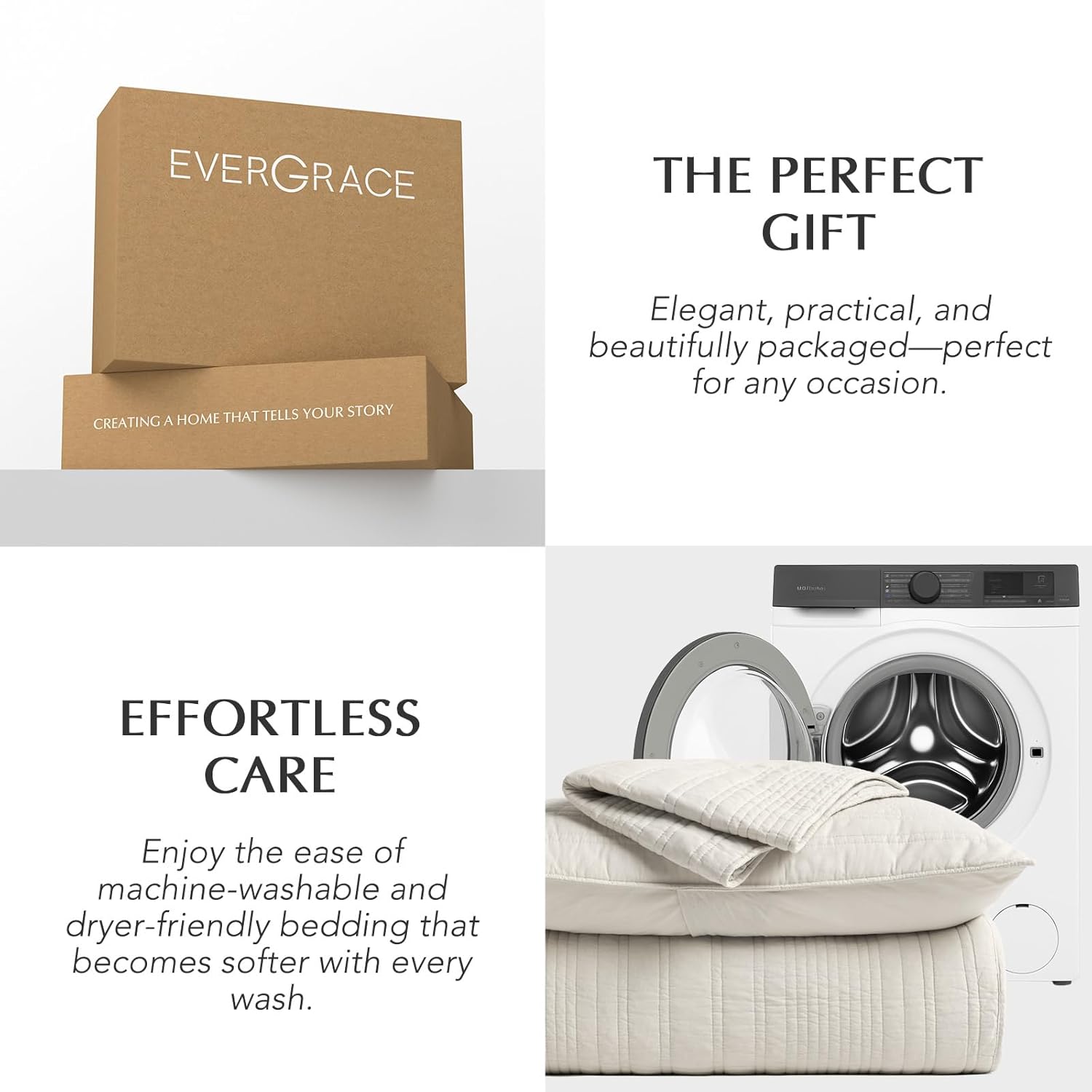 EVERGRACEHOME 100% Cotton Modern Lines Quilt Set Queen Size, Pre-Washed Soft Striped Coverlet Bedspread, 3 Piece Lightweight Bedding Set for All Season, with 2 Pillow Shams, Birch - Image 9