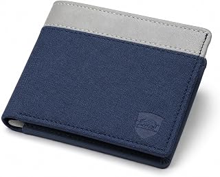 SAMTROH Blue & White Embellished PU Leather Wallet for Men | 3 Card Slots | 2 Currency & Secret Compartments | 1 Coin Pocket Price In India