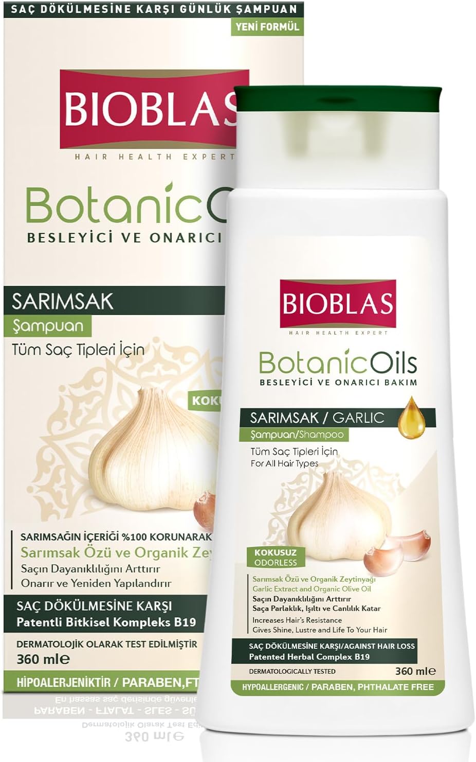BOTANIC OILS GARLIC SHAMPOO 360ML