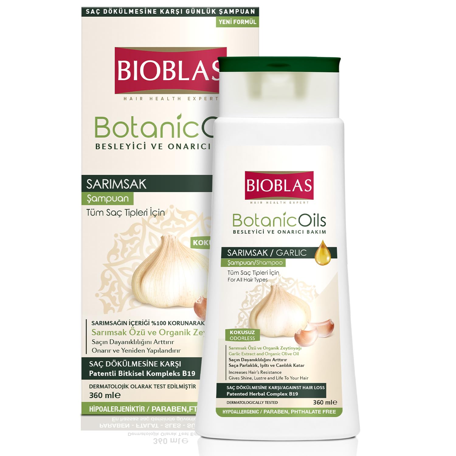 BIOBLAS BOTANIC OILS GARLIC SHAMPOO 360ML