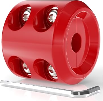 BFXM Winch Stopper for Cable, Rubber Winch Cable Stopper with Allen Wrench to Protect Winch Rope from Wear and Tear, Winch Accessories for ATV, UTV, Truck Red
