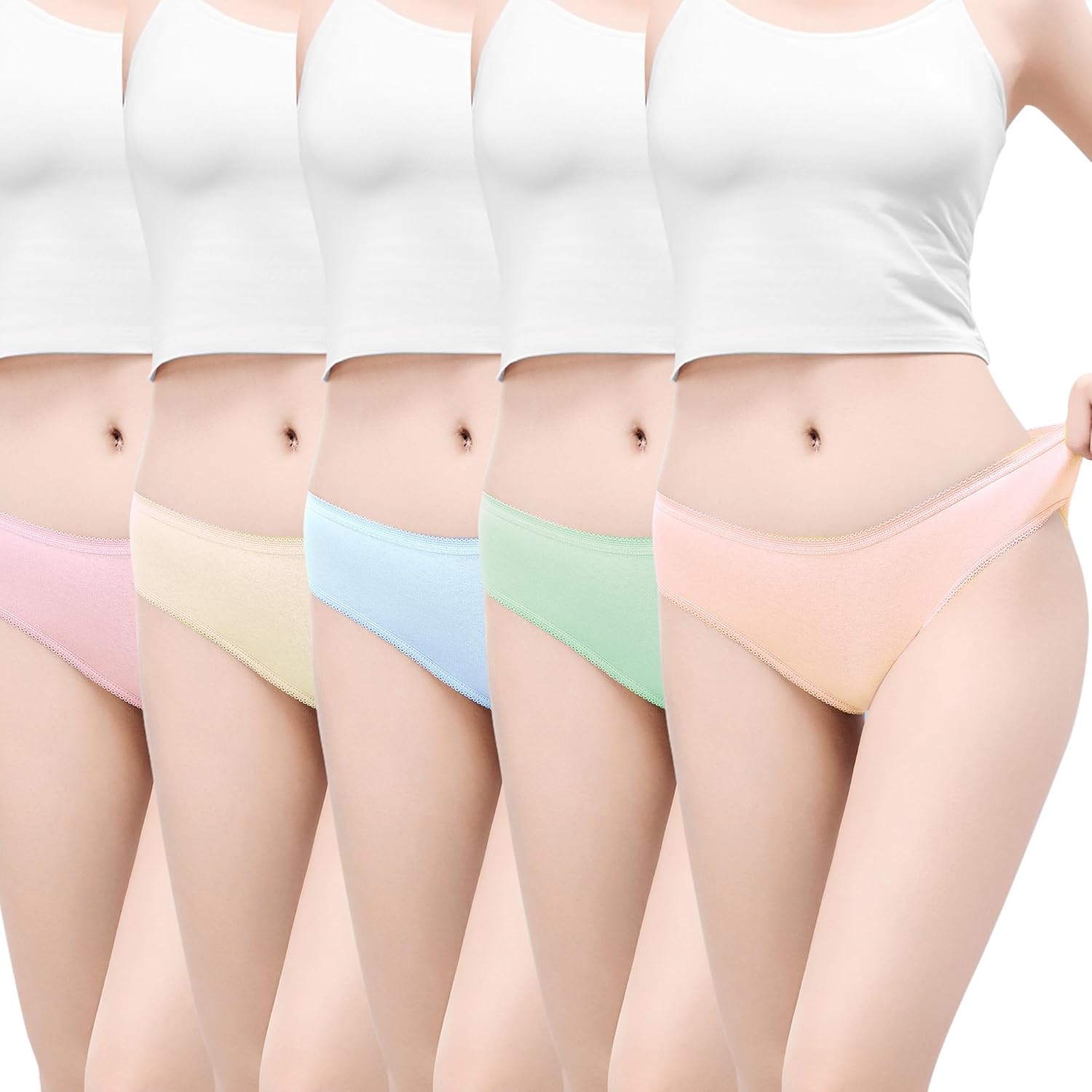 Women's Disposable Underwear For Travel Colorful Cotton Panties Ladies Briefs Hotel Spa Hospital Stays Emergencies - Image 2