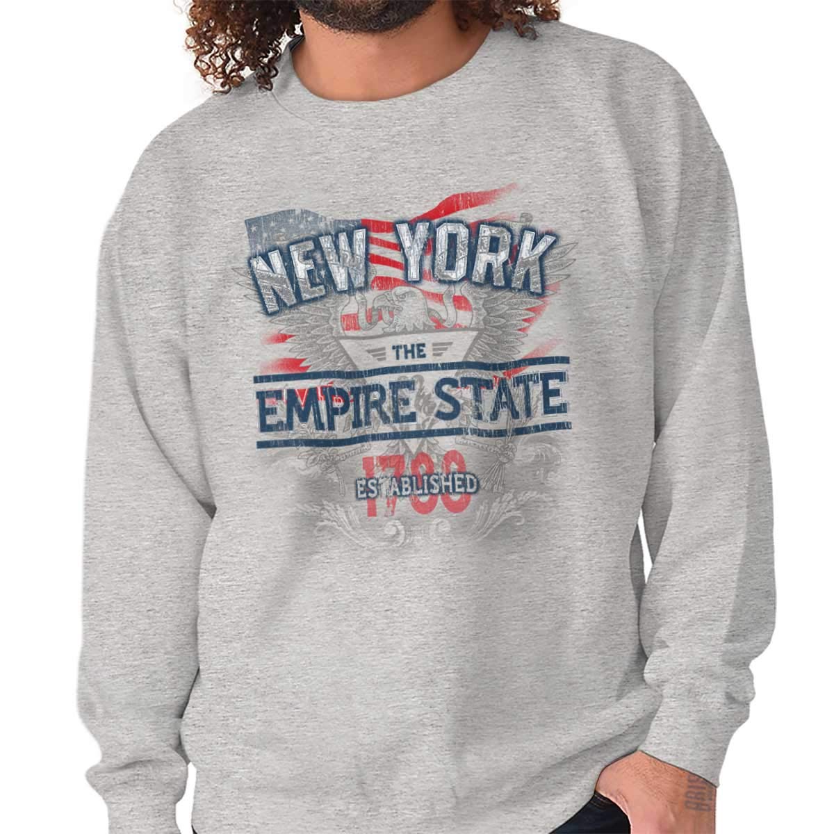 New York United States American Motto Sweatshirt for Men or Women