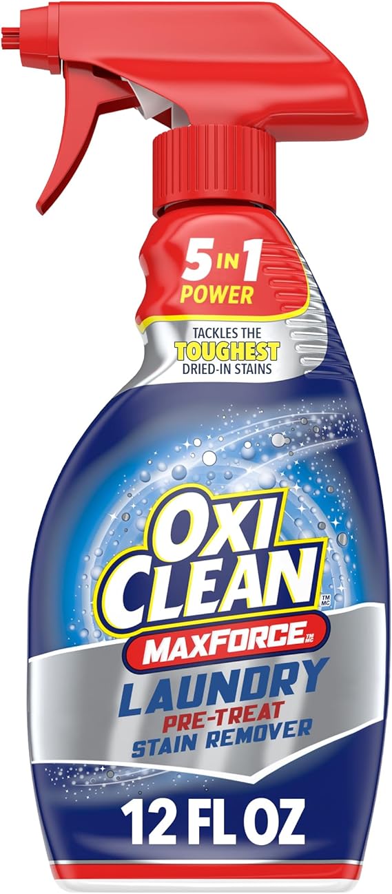 OxiClean MaxForce Enzyme Laundry Stain Remover Spray, Effective on Grease, Blood, Wine Stains
