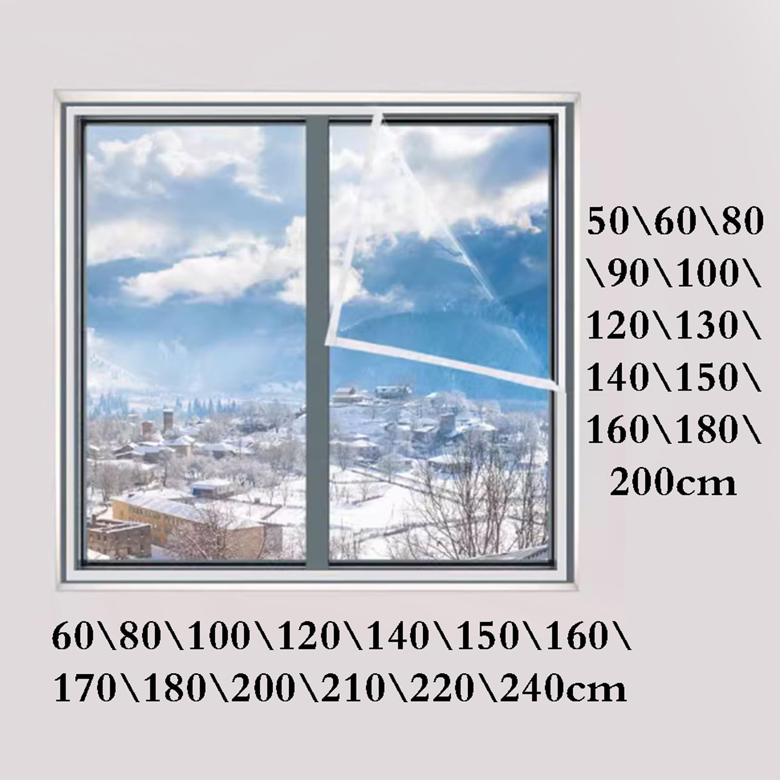 Isolierfolie Fenster Hitzeschutz,Thermofolie Fenster,Winter Winddichte KäLteschutz WäRmefolie,WäRmeschutzfolie Fenster Isolierfolie Kit,Energieeinsparung,FüR Den Heimgebrauch