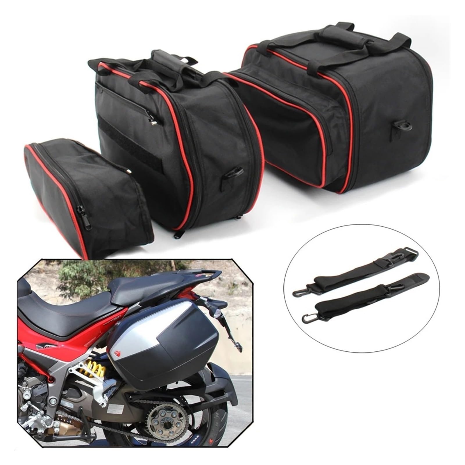 Moto Selle Bagagli Per Ducati Per Multistrada 1200 2015-2025 Per Multistrada 1260 950 S 2017-2025 Borsa Portaoggetti Borse Bagagli Laterale Interna Boccola Motociclo Borse Serbatoio
