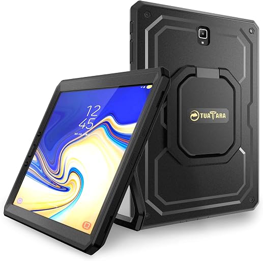 FINTIE Shockproof Case for Samsung Galaxy Tab S4 10.5 2018, Black | Tuatara Magic Ring, 360 Rotating Stand, Multi-Functional Grip Handle, Dual-Layer Protection, Built-In Screen Protector (ASIN B07KP7DS8W), rank #9 by monthly sales volume for 'S4' on Amazon