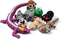 Vista 5 de Paquete de 10 minianimales misteriosos, figuras articuladas impresas en 3D, diseños únicos y divertidos, incluye huevo misterioso, alivio del estrés