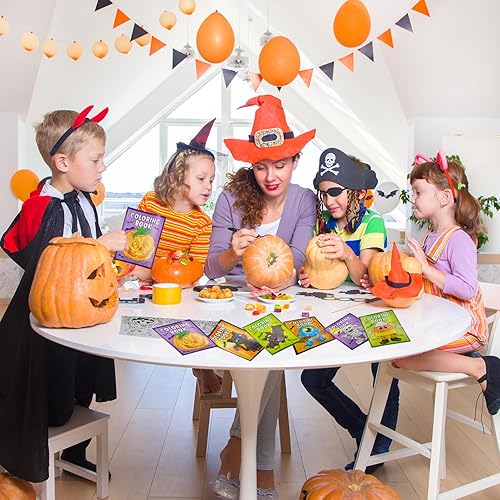 Miniatura 8 de The Dreidel Company Libros para colorear de Halloween, recuerdos de fiesta para niños, regalos de Halloween para dulce o truco, rellenos de bolsas
