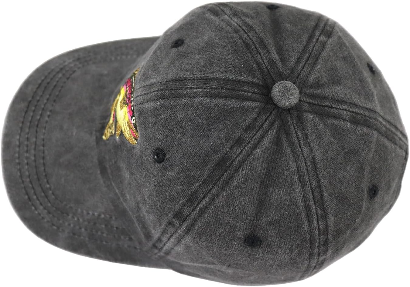 Fishing Hat for Men Women, Funny Embroidered Adjustable Cotton Fish Baseball Cap - Image 3