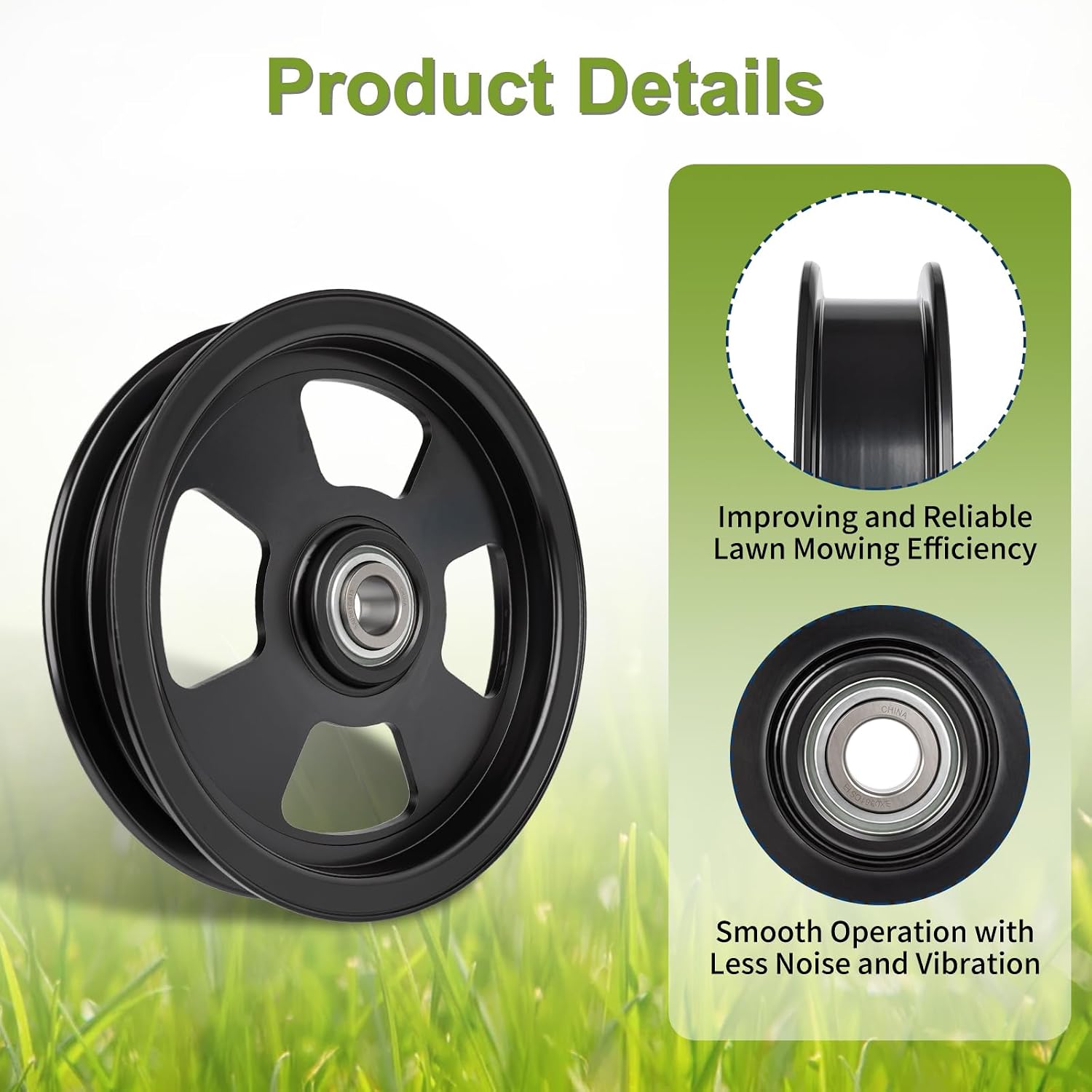 602821 280-812 Idler Pulley for 60 Inch Mower Deck Compatible with H-ustler Diesel Z, ATZ, Super Z, X-ONE Series, 2 Pack